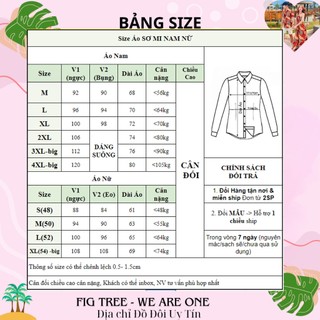 Áo Sơ Mi Cặp Fig Tree Màu Trắng Cổ Trụ, Hàng thiết kế, đồ đôi chất cotton ford dày dặn, size đến 110