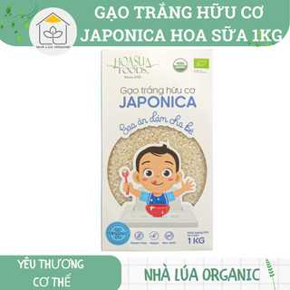 Gạo trắng hữu cơ japonica hoa sữa 1kg