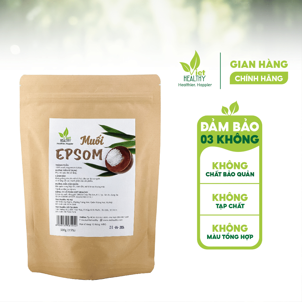 Muối Epsom 500g Viet Healthy