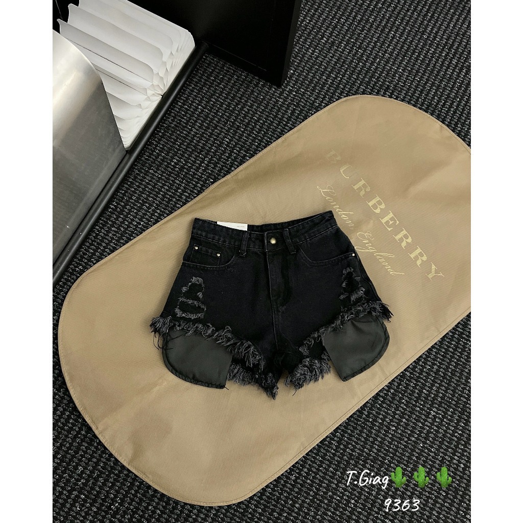 Quần short jeans nữ, quần jeans nữ phong cách rách tua rua phối hở túi siêu cá tính N49 | BigBuy360 - bigbuy360.vn