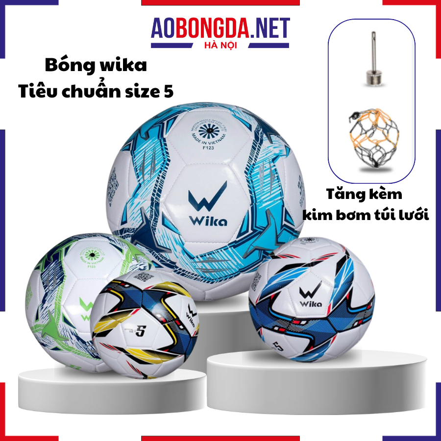 Quả Bóng Đá Wika F223 F123 Chính Hãng, Quả Banh Da Tiêu Chuẩn Size 5 Cấu Tạo Nhiều Lớp