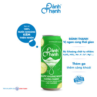 Nước khoáng thiên nhiên có ga đảnh thạnh khoáng chanh 330ml thùng 24 lon