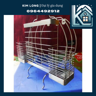 Kệ dao thớt kèm ống đũa inox 304