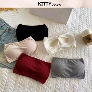 Áo bra nữ không dây mặc cúp ngực, áo ống đệm mút mỏng ôm ngực mềm mịn thoáng mát 1183