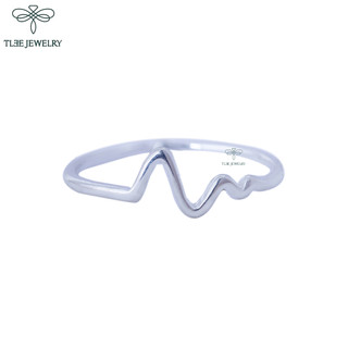 Nhẫn bạc nữ TLEE nhịp tim kiểu dáng basic TLEE JEWELRY A0120