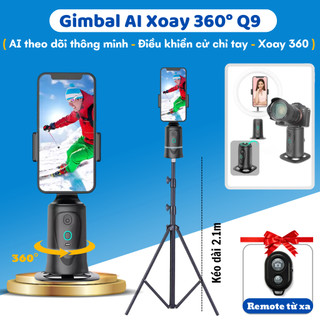 Gía đỡ điện thoại xoay 360 độ Gimbal AI Q02 tự động nhân diện va di chuyển theo vật thể, điều khiển cử chỉ