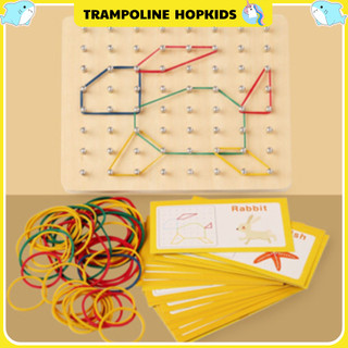 Bảng Ghép Hình 64 Đinh Gỗ Hopkids Montessori – Đồ Chơi Toán Học, Xếp Hình Dây Cao Su, Phát Triển Tư Duy & Kỹ Năng Vận Độ