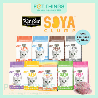 Kit Cat Cát đậu nành SOYA 7L vón cục SIÊU KHỬ MÙI vệ sinh cho mèo