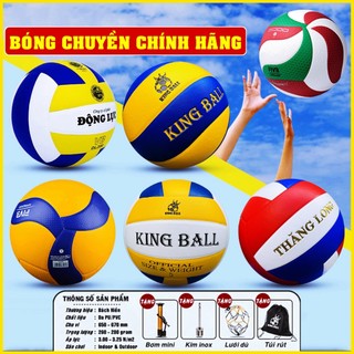 Bóng Chuyền Da Chính Hãng Động Lực, Quả Bóng Chuyền Thăng Long Tiêu Chuẩn Thi Đấu Giá Rẻ Đủ Size Trẻ Em Người Lớn