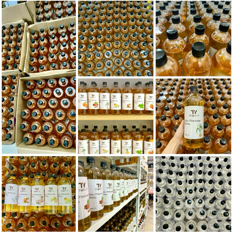 ( 1000ml ) Dầu Massage Body_ Tinh Dầu massage thư giãn chuyên dụng cho spa_ Hơn 30 loại hương thơm tự nhiên