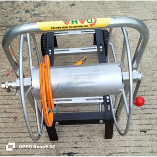 chân đế máy nén nước có rulo quấn ống 50m