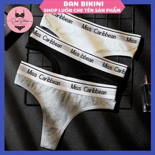 Quần Lót Nữ Cotton cao cấp phối viền chun thêu chữ cá tính mã 9823