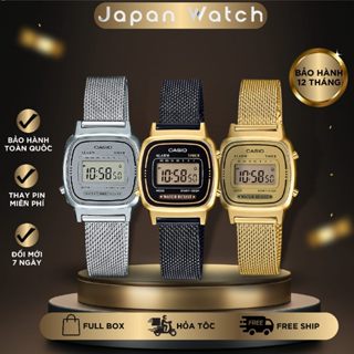 Đồng Hồ Nữ Dây Kim Loại CASl0 Chống Nước 670, Đồng Hồ Nữ Mặt Nhỏ Dây Thép Không Gỉ Bản Nhật Máy Bền BH 12th Japan Watch