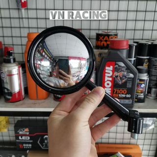 Gương chiếu hậu xe máy cầu lồi mini thời trang 1 cái trái gắn chân kính cho AB, SH, SH Mode, Wave,…