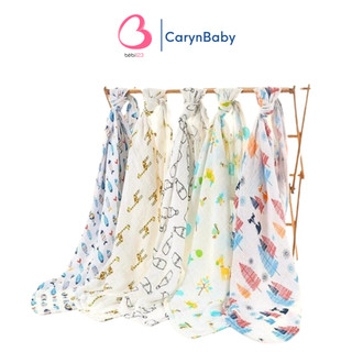 Khăn cuộn sợi tre BamBo túi lưới siêu mềm mịn 120x120cm cho bé