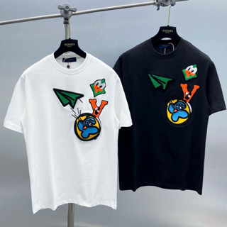 Áo phông nam nữ Premium Cotton Eo Vì thêu logo hoa chữ máy bay bông xù ngực dày dặn rẻ đẹp AP492P