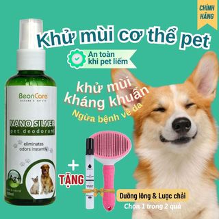 Xịt Khử Mùi Hôi Cơ Thể Chó Mèo Beoncare, Khử Tận Gốc Mùi Hôi, Giúp Pet Thơm Tho 8 Tiếng Liên Tục, Hỗ trợ giảm nấm ngứa