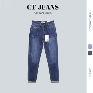 Quần baggy jean nữ kiểu xước 9 tấc tôn dáng cho nàng, chất vải co giãn 4 chiều CP44, CT JEANS