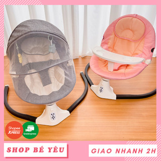 Nôi điện cho bé 🌸 𝑭𝒓𝒆𝒆𝒔𝒉𝒊𝒑 🌸 Nôi điện tự động cho bé có điều khiển từ xa và bàn ăn 9BABY 088