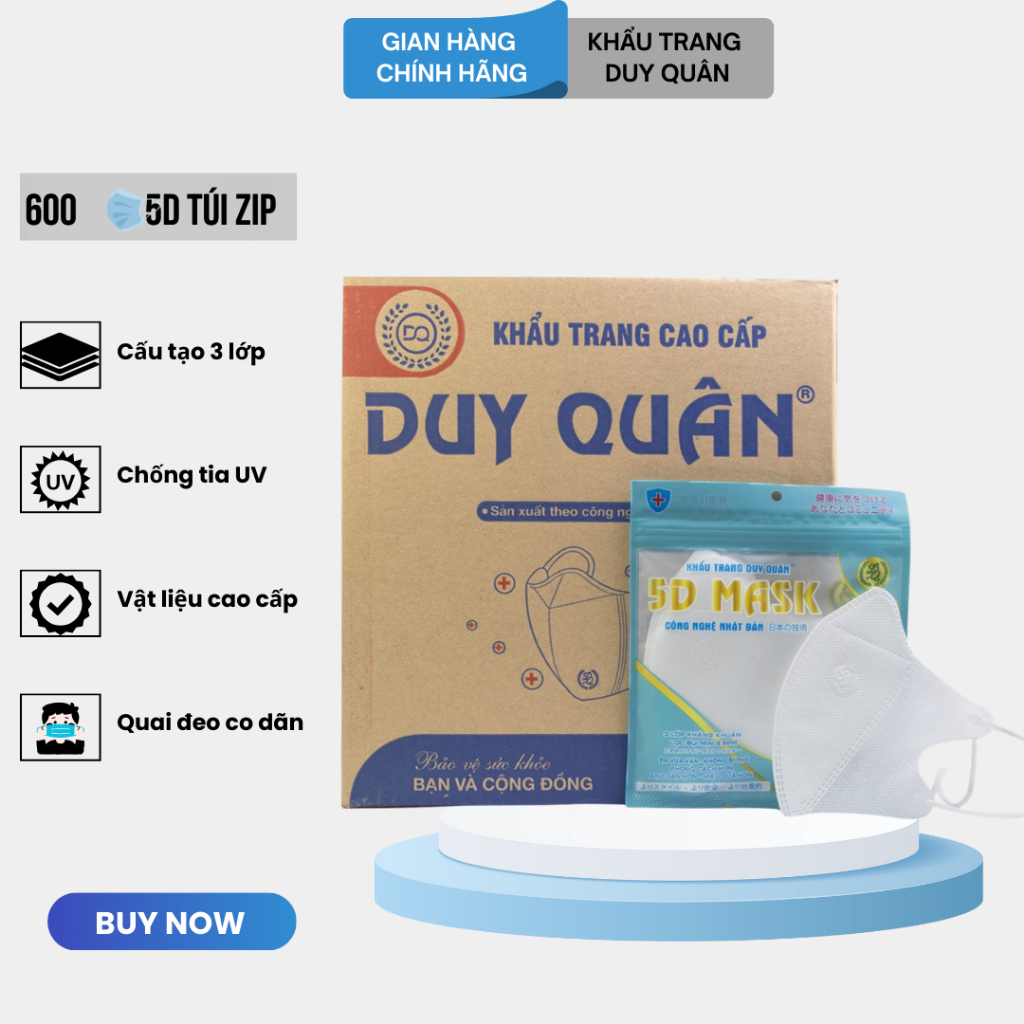 600 chiếc khẩu trang 5D DQ Duy Quân