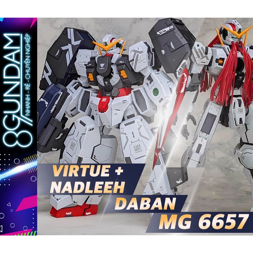 Mô Hình Lắp Ráp MG 6657 GN-005 Virtue + Nadleeh Fighter (tặng kèm LED)