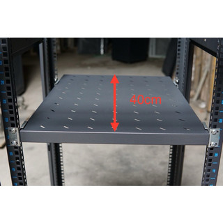 Khay cố định fix tray 19inh cho tủ rack, tủ mạng sâu d600 màu đen