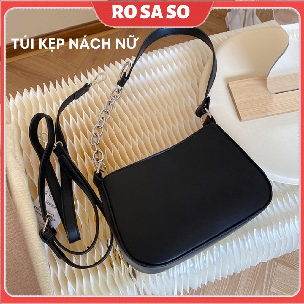 Túi Xách Nữ Rosaso Kẹp Nách Đeo Vai Cao Cấp Phong Cách Hàn Quốc - Da Pu Đẹp Đi Chơi Du Lịch Tx09