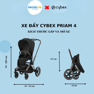 Xe đẩy du lịch gấp gọn cybex priam 4 - tặng kèm áo mưa, cốc giữ và 1 bộ adapter