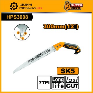 Cưa cành cầm tay lưỡi thẳng ingco hps3008