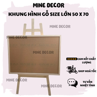 Khung hình gỗ treo tường size lớn 50 x 70