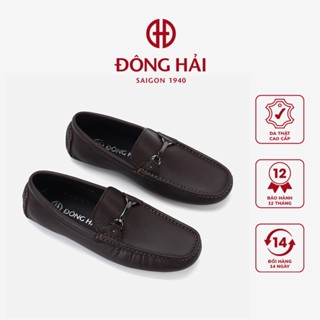 Giày lười nam Đông Hải thiết kế Horsebit Loafer đính kim loại ngang mũi giày tăng  vẻ thanh lịch - G2283
