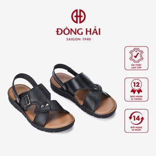 Giày sandal nam Đông Hải da dập khóa kim loại - S1136