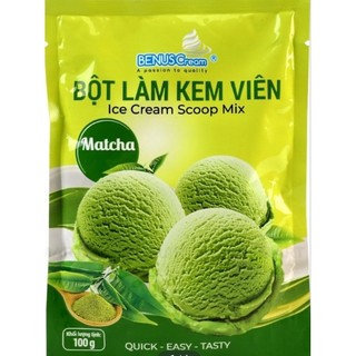 Bột làm kem viên Matcha Benuscream hộp 100g