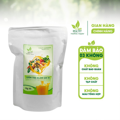 Giấm Táo Ngâm Gia Vị (Kháng Sinh Tự Nhiên) Viet Healthy - Túi Xay Sẵn Tiện Lợi 1000ml