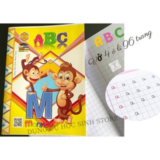 Tập/ vở viết 4 ô li abc 96 trang loại dày hiệu hòa bình