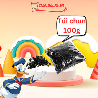 Gói 100g chun buộc tóc màu đen