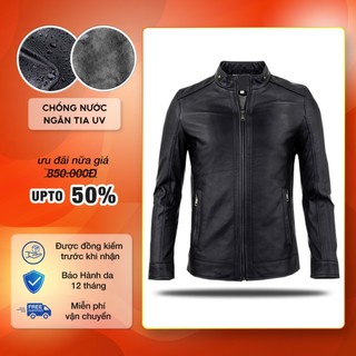 Áo Khoác Da Nam có lót lông thu đông cao cấp Pigofashion PGAD26 Đen