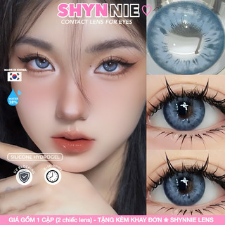 ✨(𝗚𝗜𝗔́ 𝟭 𝗖𝗔̣̆𝗣) Lens mắt xám GRAY 14.3mm ánh xanh hổ phách rõ màu hạn sử dụng 3-6 tháng  SHYNNIE LENS (Lens Huế) 🐰