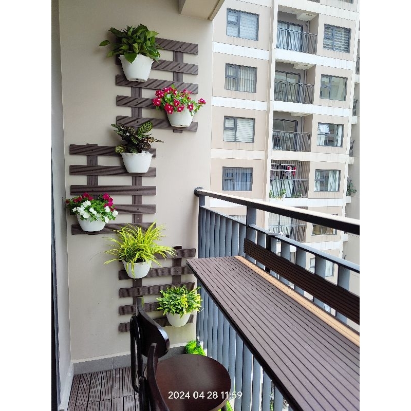 Bàn treo ban công gấp gọn 1,2m điều chỉnh độ cao, bàn ghế ban công ngoài trời