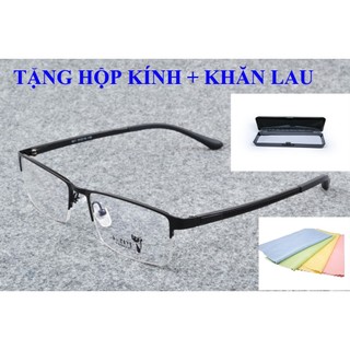 [FREESHIP 50K] Gọng kính cận Unisex khung kim loại nửa viền gọng dẻo.