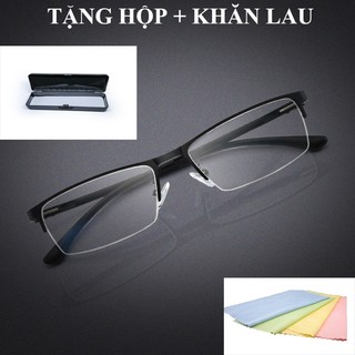 [FREESHIP 50K]Gọng kính cận nửa viền khung kim loại. cho cả Nam và Nữ