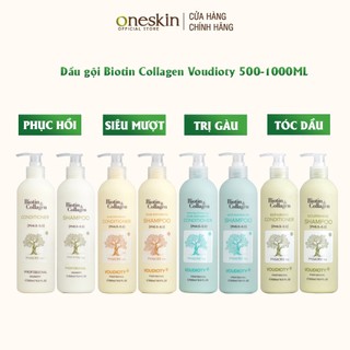 Dầu gội xả Biotin Collagen Voudioty 500ML - 1000ML chống rụng tóc, phục hồi , giảm gàu, kiểm soát dầu