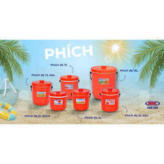 phích ủ đá, bình giữ nhiệt 10l Song Long