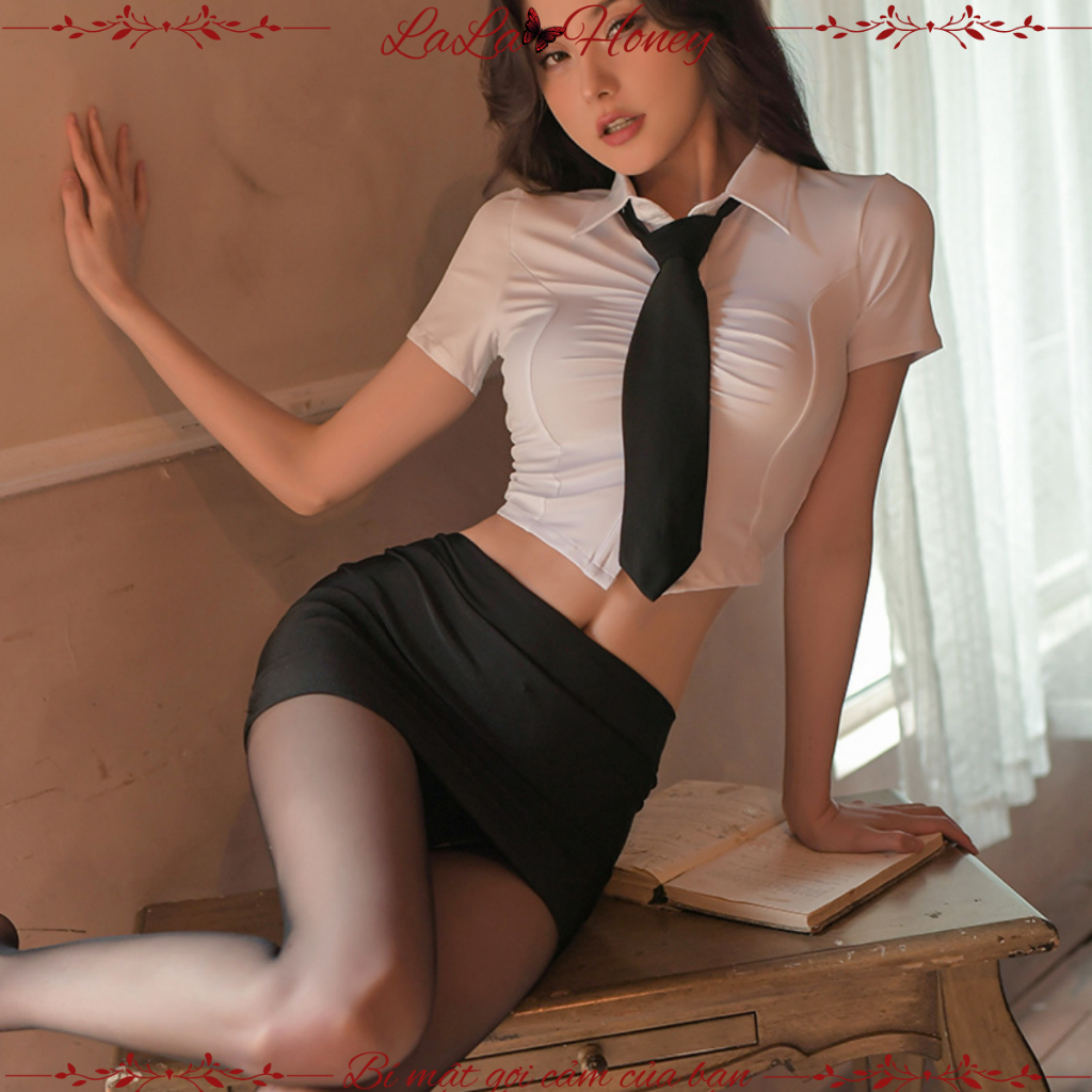 Váy Ngủ Cosplay Sexy Cô Thư Ký Gợi Cảm, Đầm Ngủ Hóa Trang Cô Thư Ký Sexy Quyến Rũ - LALA HONEY | BigBuy360 - bigbuy360.vn