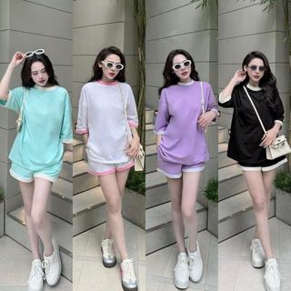Đồ Bộ Đùi Mặc Nhà, Cổ Tròn, chất liệu vải thun Cotton 100%, 3 size, 40kg-75kg vừa, MP214