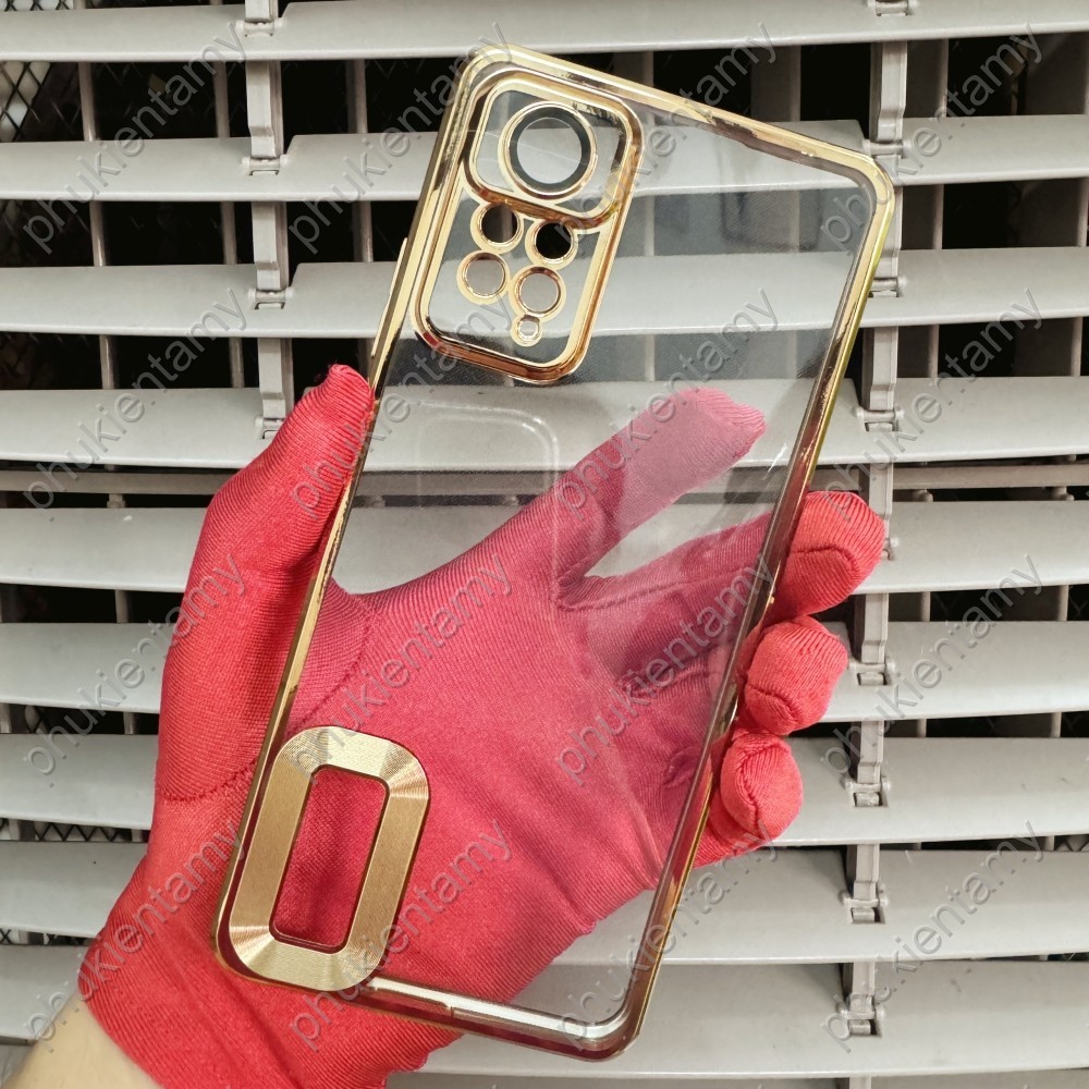 Ốp Lưng Xiaomi Redmi Note 11 Pro 4G / Note 11 Pro 5G /Note 12 Pro 4G Dẻo TPU Mềm Mại Viền Vuông Vàng Khuyết Logo Có Kính