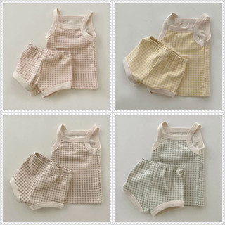  Bộ Áo Hai Dây + Quần Short Cotton Mùa Hè Cho Bé cho bé 1 2 3 4 tuổi thời trang trẻ em 