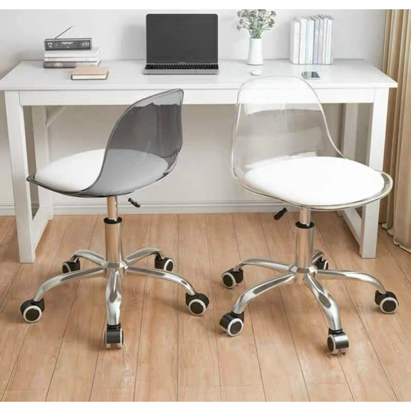 Ghế trong suốt chân bánh xe xoay bánh xe  ( ghế GB08)
