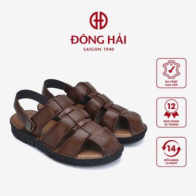 Giày sandal rọ Đông Hải quai đan 3 bản mũi tròn - S1138