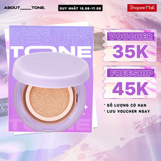 Phấn nước About Tone Nothing But Nude Cushion SPF 30 PA+++ 15g  mỏng nhẹ, che phủ lỗ chân lông
